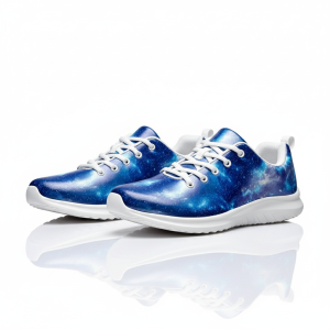 Galaxy Print Sneakers– Cosmic Space Design Lace-Up Shoes